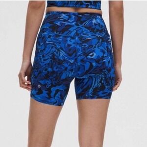 Lululemon Fast and Free HR Short‎ 6" Pockets Blue Size 2 New With Tags